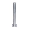 Vue générale du poteau de protection en acier galvanisé à chaud sur platine H.900x diam.90 mm