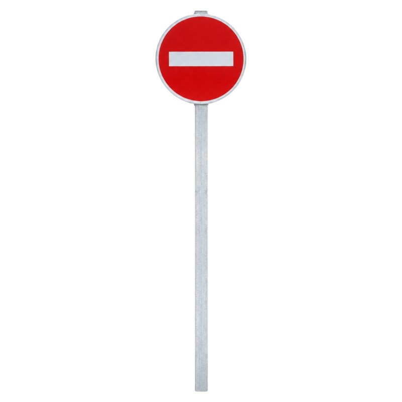 Vue générale du kit de panneau de Sens interdit B1 diam. 450 mm