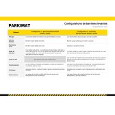 Tableau des configurations de la barrière levante à LED Lisse 4m
