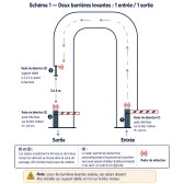 Configuration 1 de la barrière levante à LED Lisse 3m50