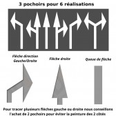 Pochoir flèche Gauche/Droite