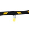 Butée de parking noire et jaune l1830 mm avec fixation tirefond L200mm