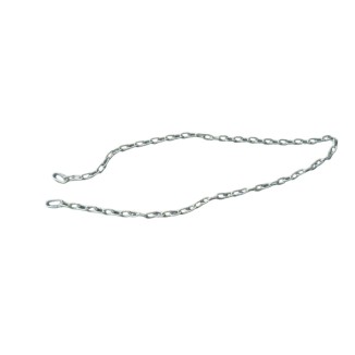 Vue générale de la chaine de métal en acier galvanisé long. 3m