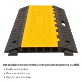 zoom sur le matériau du passe câble routier 5 canaux