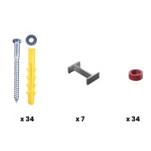 Vue des fixations du ralentisseur coussin berlinois 6 éléments pour voie publique